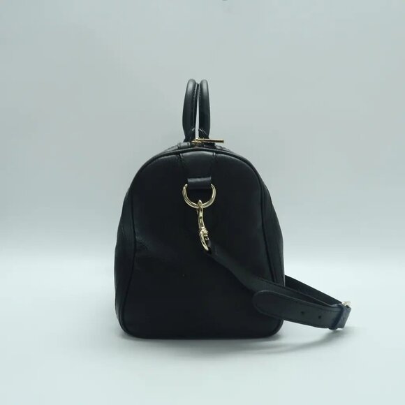 GUCCI Boston Black Leather Satchel 714-033125 - Picture 4 of 12